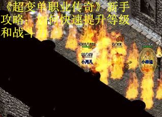 《超变单职业传奇》新手攻略：如何快速提升等级和战斗力