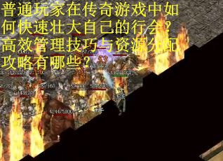普通玩家在传奇游戏中如何快速壮大自己的行会？高效管理技巧与资源分配攻略有哪些？