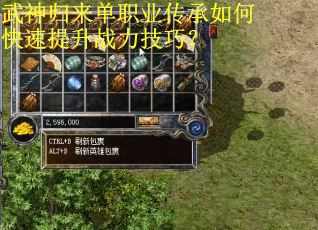 武神归来单职业传承如何快速提升战力技巧？