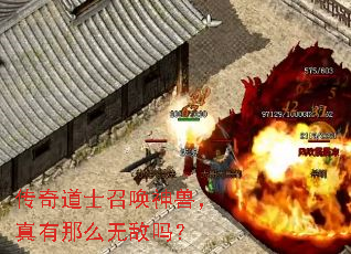 传奇道士召唤神兽,真有那么无敌吗? 传奇道士召唤神兽,真有那么无敌吗?