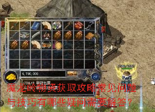 魔龙岭物资获取攻略常见问题与技巧有哪些疑问需要解答? 魔龙岭物资获取攻略常见问题与技巧有哪些疑问需要解答?