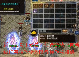 新手到高手必看?传奇游戏不同等级打宝技巧全攻略教你轻松爆装 新手到高手必看?传奇游戏不同等级打宝技巧全攻略教你轻松爆装