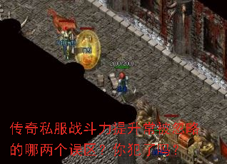 传奇私服战斗力提升常被忽略的哪两个误区?你犯了吗? 传奇私服战斗力提升常被忽略的哪两个误区?你犯了吗?