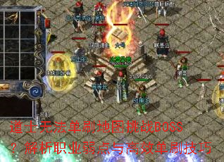 ʿ޷ˢͼսBOSSְҵЧˢ