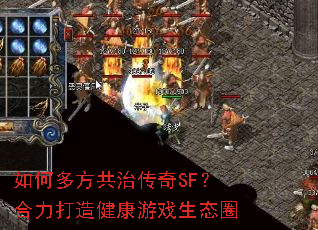 如何多方共治传奇SF?合力打造健康游戏生态圈 如何多方共治传奇SF?合力打造健康游戏生态圈