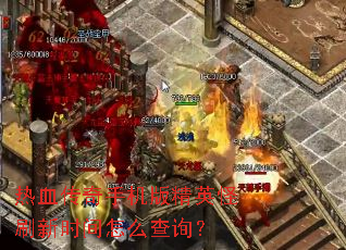 ��Ѫ�����ֻ��澫Ӣ��ˢ��ʱ����ô��ѯ��