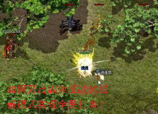 如何开启霸业征战的狂暴模式实现全民打金? 如何开启霸业征战的狂暴模式实现全民打金?